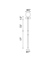 Cwi Lighting Flute 1 Light Led Pendant