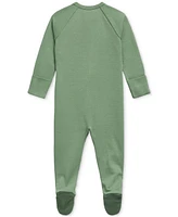 Polo Ralph Lauren Baby Boys Cotton Interlock Footed Zip Coverall