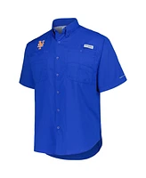 Columbia Men's Royal New York Mets Tamiami Omni-Shade Button-Down Shirt