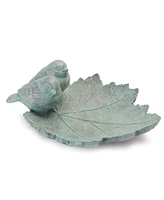 Slickblue Decorative Leaf Wall Art with Perched Birds - Set of 2