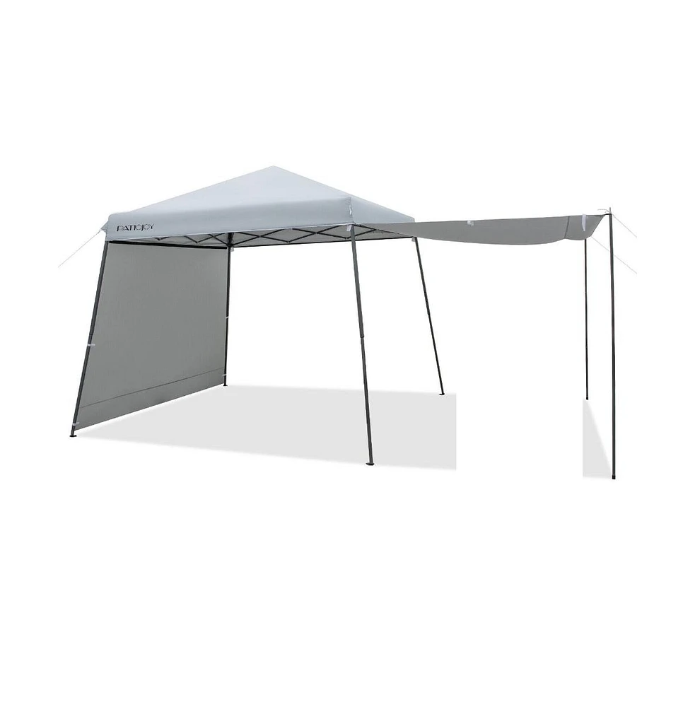 Slickblue Patio 10x10FT Instant Pop-up Canopy Folding Tent with Sidewalls and Awnings Outdoor-Grey