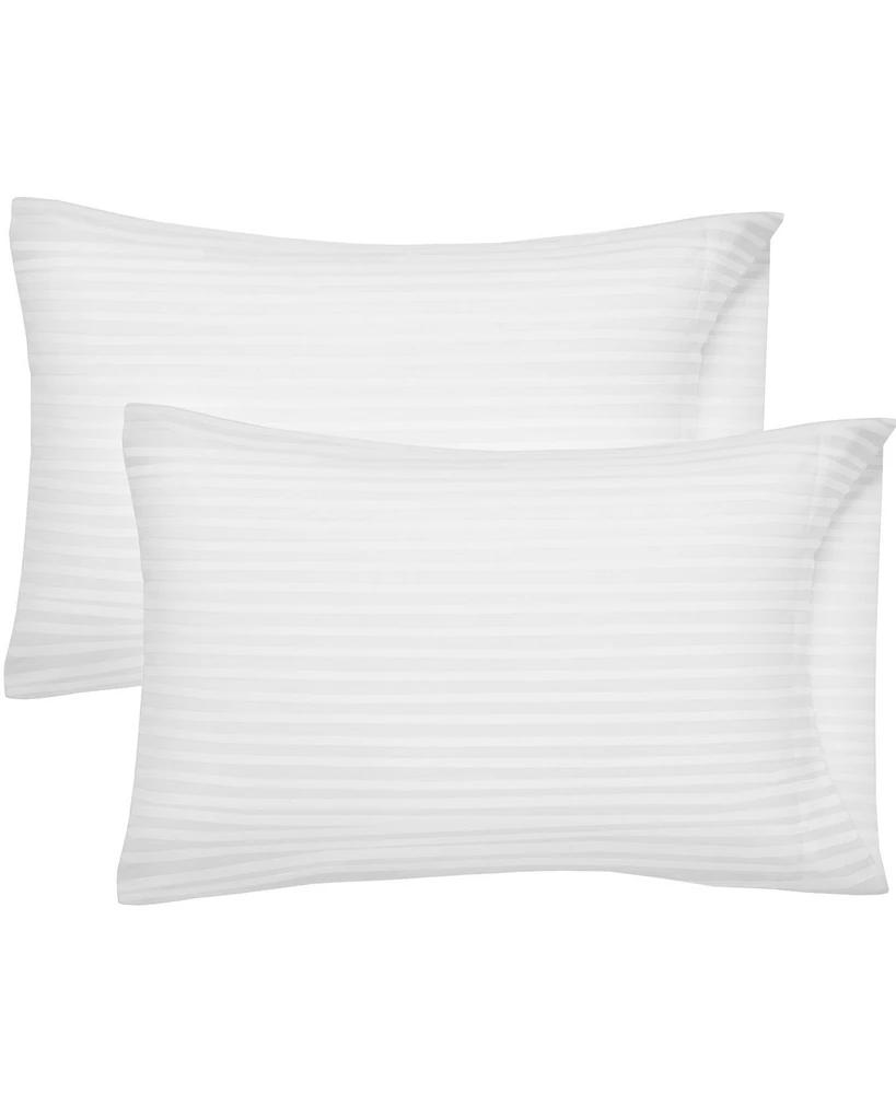 California Design Den Standard / Queen Size Striped Pillowcase Set