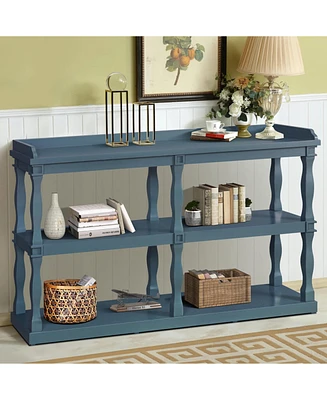 Simplie Fun Elegant 3-Tier Console Table with Ample Storage and Artistic Design