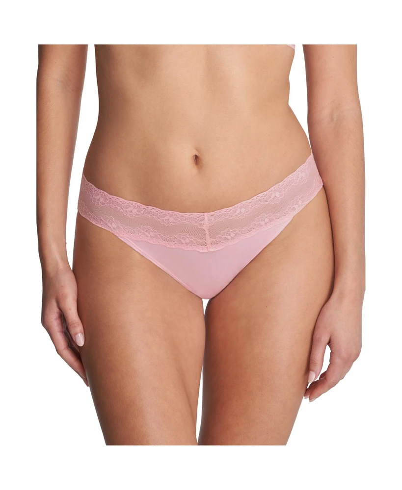 Natori Women's Bliss Perfection One V-Kini 3-Pack - Peony pink 3