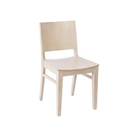 Emma+Oliver Spencer Dining Chair With Curved Backrest And Solid Wood Construction