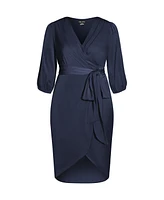 City Chic Women's Opulent Elbow Sleeve Dress