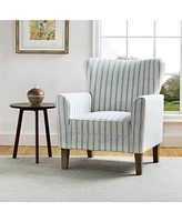 Hulala Home Upholstered Warren Armchair with Solid Wood Legs