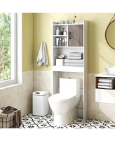Sugift 4-Tier Space-saving Toilet Sorage Cabinet with Open Shelves