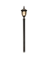 John Timberland Bellagio European Outdoor Post Light with Pole Veranda Bronze 103" Champagne Glass for Exterior House Porch Patio Outside Deck Garage