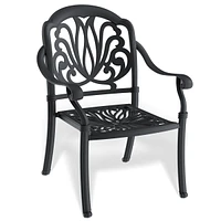 Streamdale Furniture Elegant Black Aluminum Armchair with Cushions