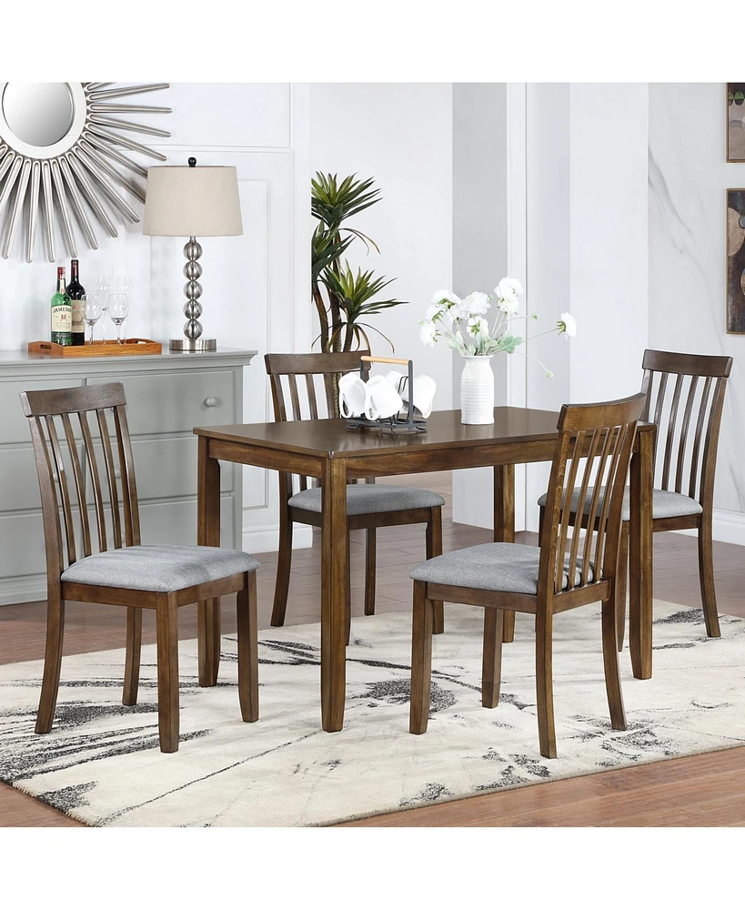 Simplie Fun Solid Wood Upholstered Dining Chair Set of 4 Comfort and Style in One