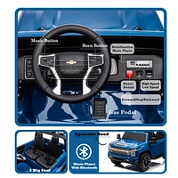 Simplie Fun Official Licensed Chevrolet Silverado Hd Ride-On Car with 24V 4WD Power