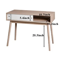 Modern Writing Desk with Ample Workspace, Storage, and Stylish Design