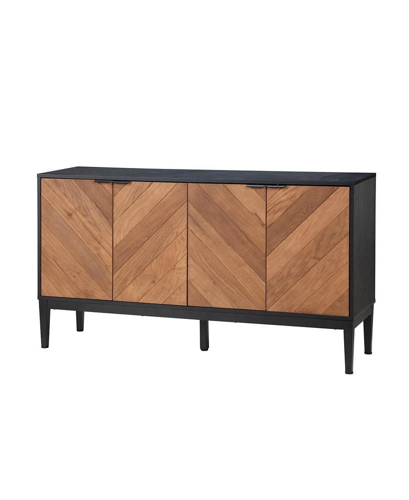 Hulala Home Senin Modern 55"Wide Sideboard with 2 Shelves