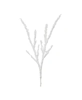 Slickblue Set of 12 Frosted Snow Branches for Seasonal Decor