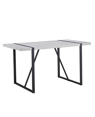 Streamdale Furniture Contemporary Industrial Dining Table for 4 with Modern Design