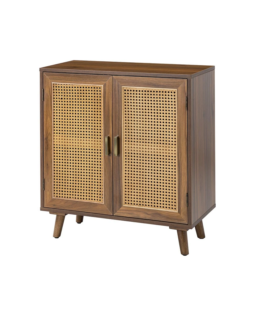 Hulala Home Firoz Contemporary style Accent Cabinet Door Accent Cabinet with Rattan