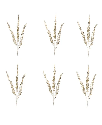 Slickblue Glittered Eucalyptus Sprays - Set of 6PC for Memorable Home Displays