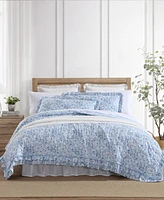 Laura Ashley Quartet Dot 3 Piece Quilt Set, King