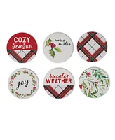 Thirstystone Christmas Tree Stone Coasters, Set of 6