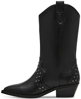 Dv Dolce Vita Women's Karol Pull-On Studded Pointed-Toe Tall Western Boots