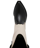 Dv Dolce Vita Women's Korbella Pull-On Constrast Stitch Pointed-Toe Tall Western Boots