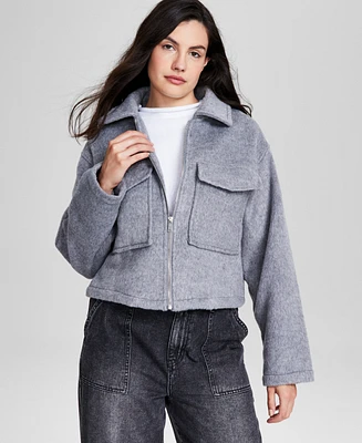 And Now This Women's Collared Zip-Front Shacket, Created for Macy's