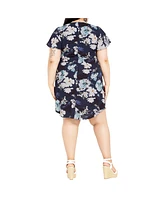 City Chic Plus Megan Print Dress