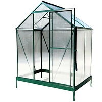 Streamdale Furniture Premium Aluminum Greenhouse, Polycarbonate Panels, Sliding Door