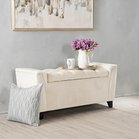 Versatile Storage Bench Stylish Ottoman with Hidden Storage and Comfy Seat