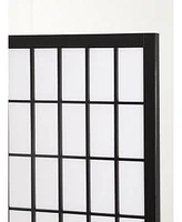 Streamdale Furniture 4 Panel Oriental Shoji Screen / Room Divider, Black