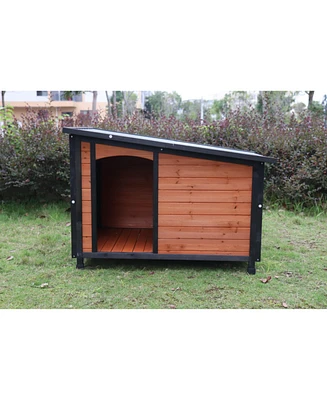 Simplie Fun Premium Xl Indoor/Outdoor Solid Wood Dog Villa