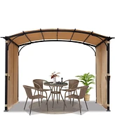 Streamdale Furniture Outdoor Polyester Gazebo with Adjustable Canopy and Sturdy Steel Frame for Shade