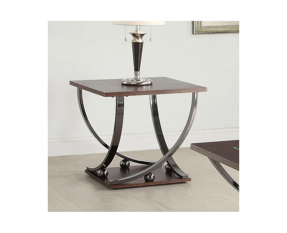 Simplie Fun Isiah End Table in Black Nickel