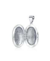 Bling Jewelry carved Floral Leaf Photo Oval Shape Lockets For Women That Hold Pictures Silver Locket Necklace Pendant