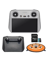 Dji Rc Lightweight Ultra-Long Battery Fhd Remote Controller for Drones with 64GB Sd Card, Protector Cover, and Landing Pad bundle