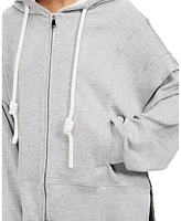 Belle & Bloom Women's No Ordinary Love Zip Hoodie - Grey Marle