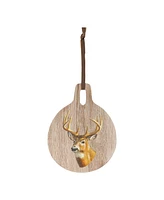 Slickblue Deer Print Wood Cutting Board 7.75"D x 10"H