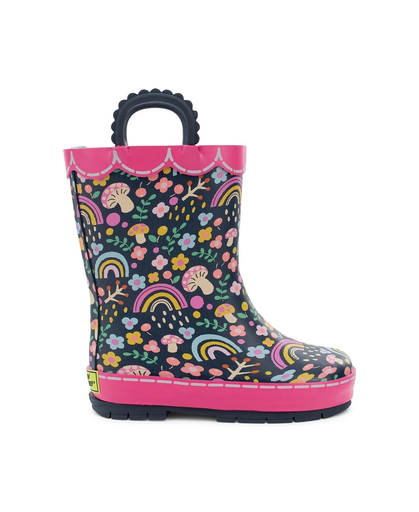 Kids Fantasy Forest Faux Fur Rain Boot