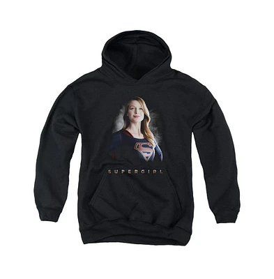 Supergirl Youth Stand Tall Pull Over Hoodie / Hooded Sweatshirt