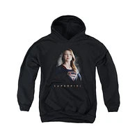 Supergirl Boys Youth Stand Tall Pull Over Hoodie / Hooded Sweatshirt