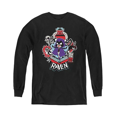 Teen Titans Go Youth Raven Long Sleeve Sweatshirts