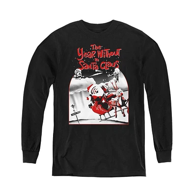 The Year Without A Santa Claus Boys Youth Poster Long Sleeve Sweatshirt