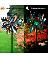 Maggift Solar Wind Spinner, 56.3 Inch Yard Decoration