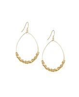 Marlyn Schiff Teardrop Earring with Metal Discs