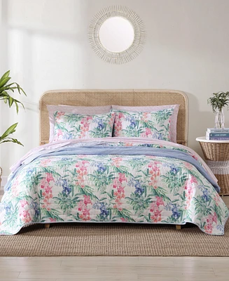 Tommy Bahama Home Island Orchid Reversible 3 Piece Quilt Set