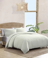 Tommy Bahama Home Basketweave Solid 3 Piece Duvet Cover Set