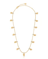 Ettika 18k Gold Plated Swirled Shell Dangle Charm Necklace