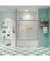 Streamdale Furniture Bypass Sliding Shower Door with Easy Clean Glass