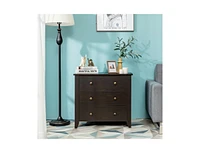 3 Drawer Dresser Chest of Drawers Bedside Table For Bedroom